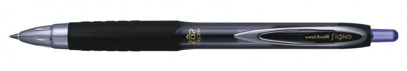 Uni-ball Signo UMN-207 Roller de Tinta Liquida - Punta de Bola 0.5mm - Grip de Caucho Antifatiga - Tinta Pigmentada Resistente a Luz y Agua - Color Azul