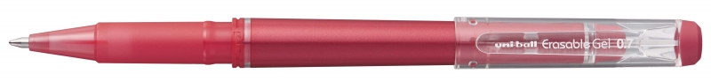 Uni-ball UF-222 Roller de Gel Borrable - Punta de Bola 0.7mm - Tinta Termosensible - Doble Goma de Borrado - Color Rojo