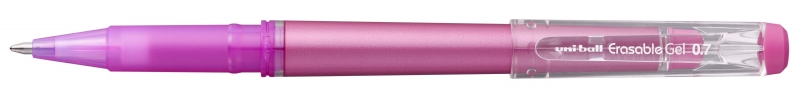 Uni-ball UF-222 Roller de Gel Borrable - Punta de Bola 0.7mm - Tinta Termosensible - Doble Goma Borradora - Color Rosa