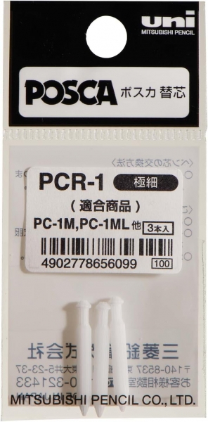 Uni-ball PC-1M Pack de 3 Recambios de Fieltros - Punta 0.7mm