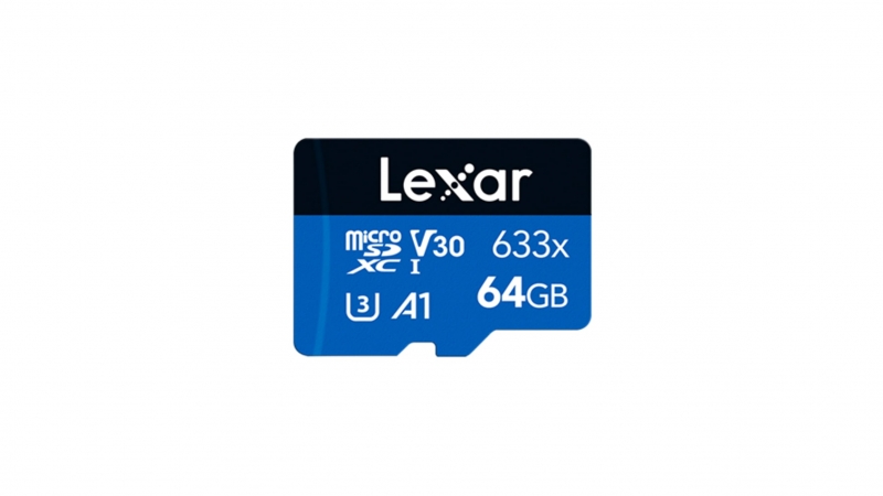 Lexar 633x High-Performance Tarjeta de Memoria microSDXC 64GB UHS-I - Velocidad de Lectura hasta 100MB/s - Clase U3 y V30 - Incluye Adaptador SD - Color Azul