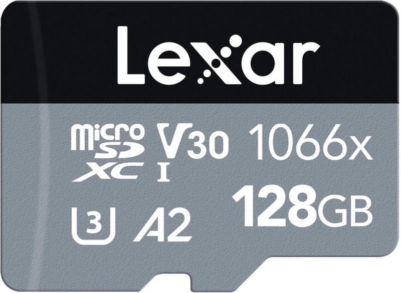 Lexar Professional 1066x Tarjeta de Memoria microSDXC UHS-I 128GB - Velocidades de Lectura hasta 160MB/s - Escritura hasta 120MB/s - Clase V30 - Rendimiento A2 - Color Gris