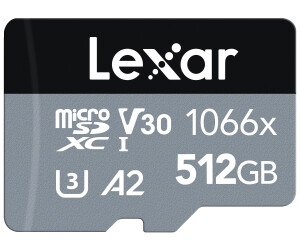 Lexar Extreme Pro Tarjeta de Memoria 256GB microSDXC - Velocidades de Lectura hasta 160MB/s - UHS-I, U3, V30, A2 - Incluye Adaptador SD - Color Gris