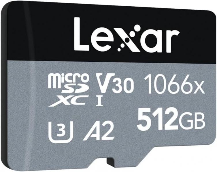 Lexar Extreme Pro Tarjeta de Memoria MicroSDXC 512GB - Velocidades de Lectura hasta 160MB/s - Escritura hasta 120MB/s - V30 - A2 - Color Gris