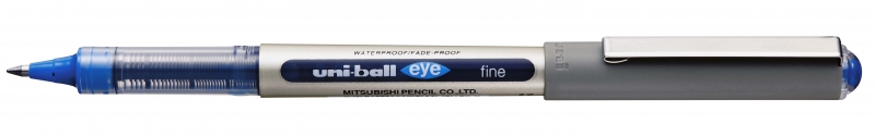 Uni-ball Eye Fine UB-157 Boligrafo de Tinta Liquida - Punta de Bola 0.7mm - Tinta Resistente al Agua y Luz - Sistema de Control de Tinta - Color Azul