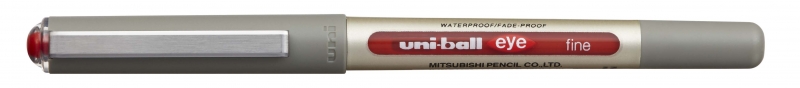 Uni-ball Eye Fine UB-157 Boligrafo de Tinta Liquida - Punta de Bola 0.7mm - Tinta Resistente al Agua y Luz - Sistema de Control de Tinta - Color Rojo