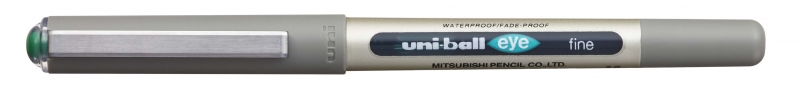 Uni-ball Eye Fine UB-157 Boligrafo de Tinta Liquida - Punta de Bola 0.7mm - Tinta Resistente al Agua y Luz - Sistema de Control de Tinta - Color Verde