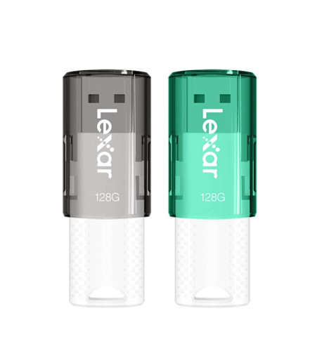 Lexar JumpDrive S60 Pack de 2 Unidades Flash USB 128GB - Compacta y Portatil - Interfaz USB 2.0 - Construccion Duradera - Color Blanco