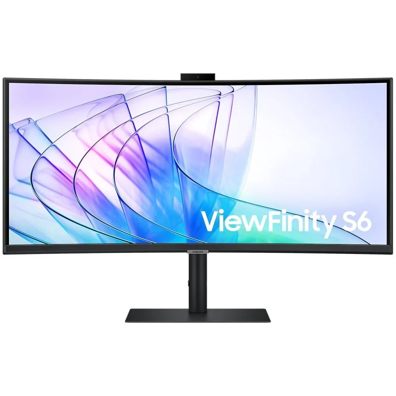 Samsung ViewFinity S65VC Monitor 34" LCD VA Curvo 1000R UltraWide WQHD 100Hz FreeSync - Webcam Integrada - Respuesta 5ms - Angulo de Vision 178º - USB-C, USB-A, HDMI, DisplayPort - VESA 100x100mm