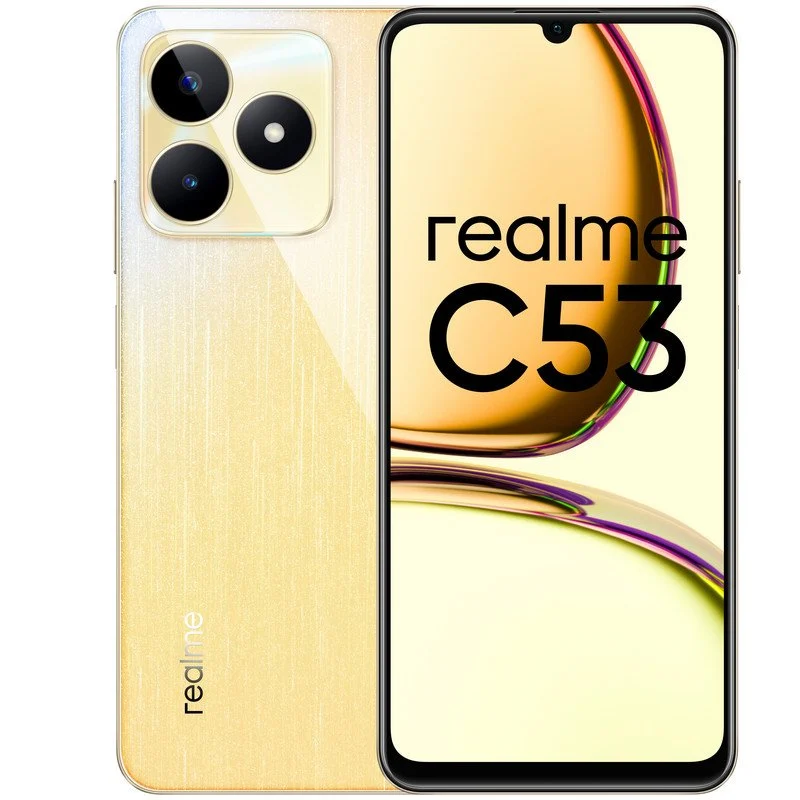 Realme C53 Smartphone Pantalla 6.74" - 8GB - 256GB - Camara Principal 50MP - Bateria 5000mAh - Admite Carga de 33W - Color Oro