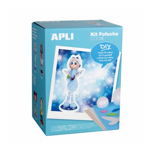 Apli Kit de Manualidades Fofucha Hada - Incluye Material Completo - Patrones e Instrucciones Visuales - Ideal para Expertos en Fofuchas