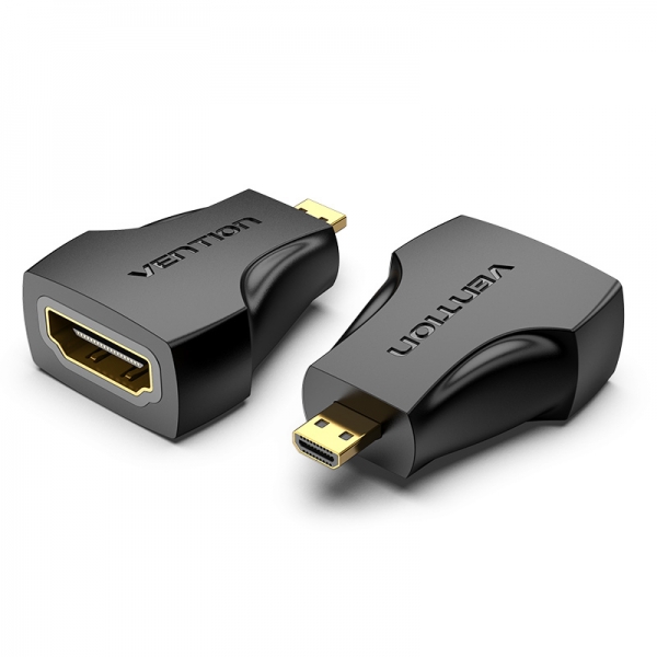 Vention Adaptador Micro HDMI Macho a HDMI Hembra - Color Negro