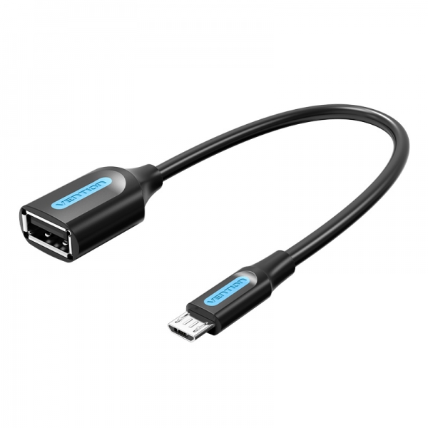 Vention Cable OTG USB 2.0 Micro-B Macho a USB A Hembra - 0.15m - Color Negro