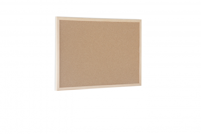 Bi-Office Tablero de Corcho Doble Cara 400x300mm Marco Natural