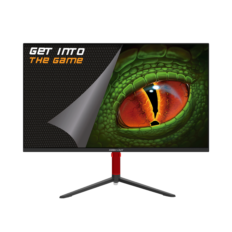 KeepOut Monitor Gaming LED 27" FullHD 1080p 200Hz - Respuesta 1ms - Iluminacion Trasera - Ajustable en Altura, Giratorio e Inclinable - Angulo de Vision 178º - Altavoces 6W - HDMI, DisplayPort - VESA 100x100mm