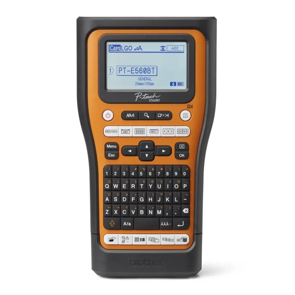 Brother PT-E560BTSP Rotuladora Electronica Bluetooth - Con Conexion a PC - Pantalla LCD - Ancho Max. de Cinta 18mm - Velocidad d