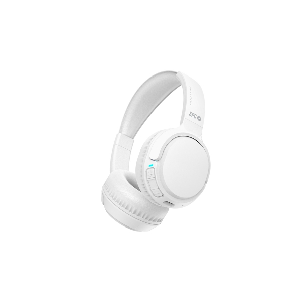 SPC Heron 2 Studio Auriculares Bluetooth 5.4 - Conexion Dual - Autonomia hasta 50h - Diseño Ajustable y Plegable - Control en Auricular - Color Blanco