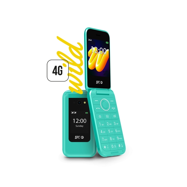 SPC Wild Telefono Movil 4G con Pantallas Principal 2.8" Exterior 1.77" y Tapa - Camara, Radio FM, Linterna - Manos Libres - Colo