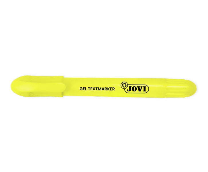 Jovi Gel Textmarker Marcador de Texto Fluorescente - Gel en Seco - No Necesitan Punta - No Traspasan - Secado Rapido - Aptos para Luz Negra - Color Amarillo