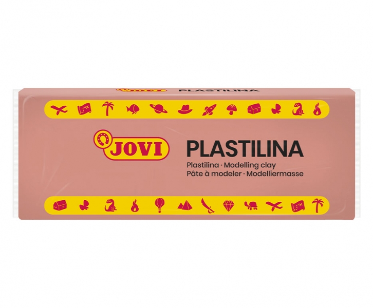 Jovi Caja de 15 Pastillas de Plastilina 150gr - Pasta Vegetal para Modelar - No Endurece - Sin Gluten - Inocua y Segura - Color Beige