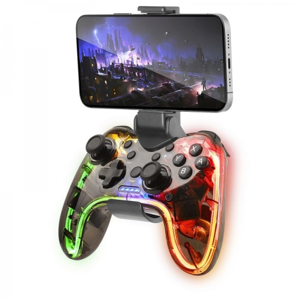 Mars Gaming MGP-BT Controlador Inalambrico - Bluetooth 5.0 + USB - Adaptador Smartphone - Modos X-input/Direct-input - 20 Botones - Giroscopio 6 Ejes - Vibracion Dual - Color Varios