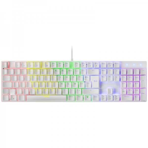 CLAVIER GAMER MCANIQUE (BLUE SWITCH) MARS GAMING MK422 RGB (BLANC)
