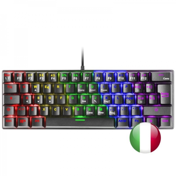 Mars Gaming MK60 tastiera USB QWERTY Italiano Nero