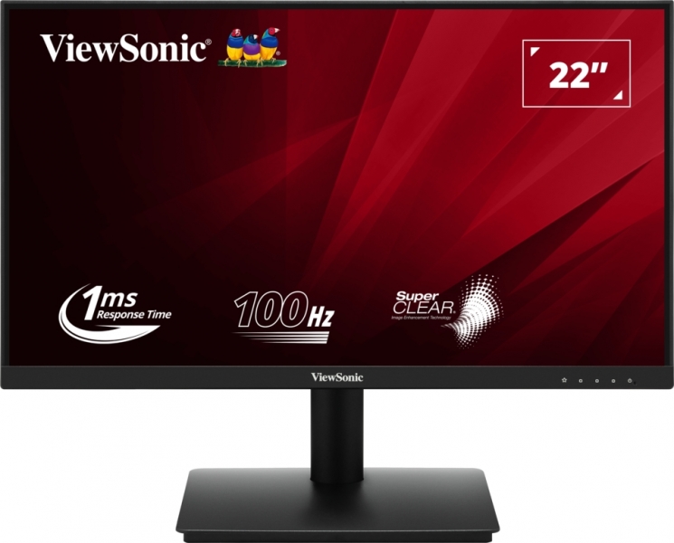 Viewsonic Monitor 21,5" VA220-H LED FullHD - 100Hz - Respuesta 1ms - Angulo de Vision 178º - 16:9 - MVA Panel -VGA - HDMI - VESA 75x75 - Color Negro