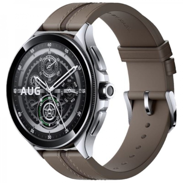 Xiaomi Watch 2 Pro Reloj Smartwatch Pantalla AMOLED 1.43" WiFi, Bluetooth 5.2 - Autonomia hasta 72h - Resistencia 5 ATM - Caja Plateada/Correa Marron