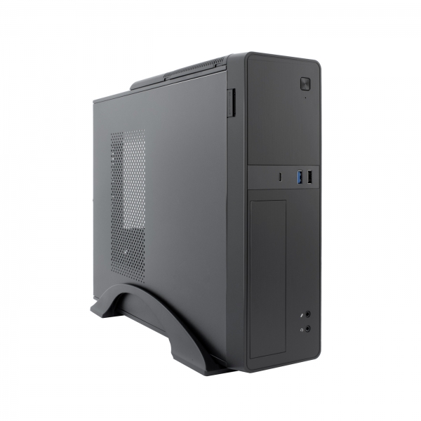 Coolbox T310 Slim Caja Torre MicroATX - Tamaño Disco Soportado 3.5", 2.5" - USB-A 3.0, USB-C y Audio + Fuente de Alimentación