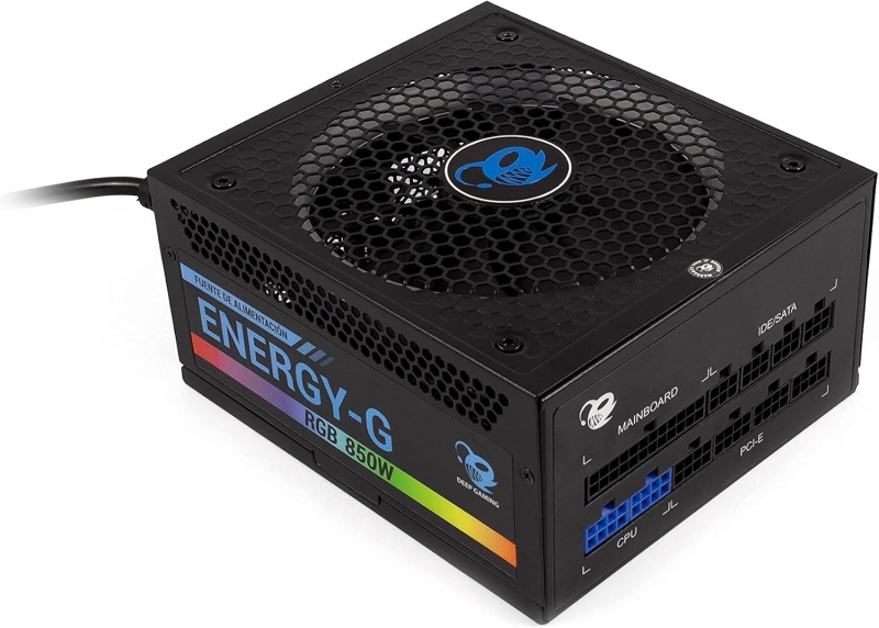 DeepGaming Energy-G Fuente de Alimentacion 80 Plus Gold Modular 850W ATX 3.0 - Conector PCIe 6 + 2 pines - PFC Activo - ARGB - Ventilador 140mm