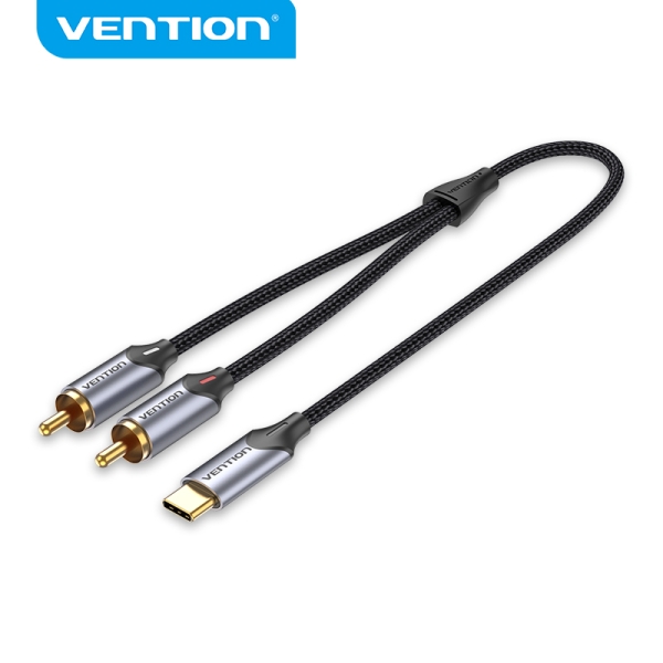USB -C Cable Venvention - Cancellazione del rumore ad alta fedeltà - Armatura multipla - Chip audio ad alta gamma - colore gri
