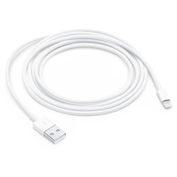 Apple Cable Lightning a USB-A - Longitud 2m - Color Blanco