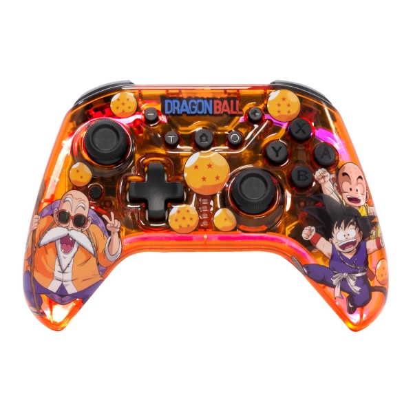 FR-TEC Dragon Ball Z Kame Mando/Gamepad Bluetooth para PC, Nintendo Switch - Translucido con Iluminacion