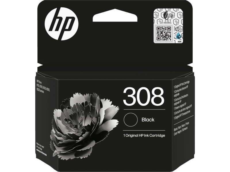 HP Cartuccia di inchiostro nero originale 308 EU