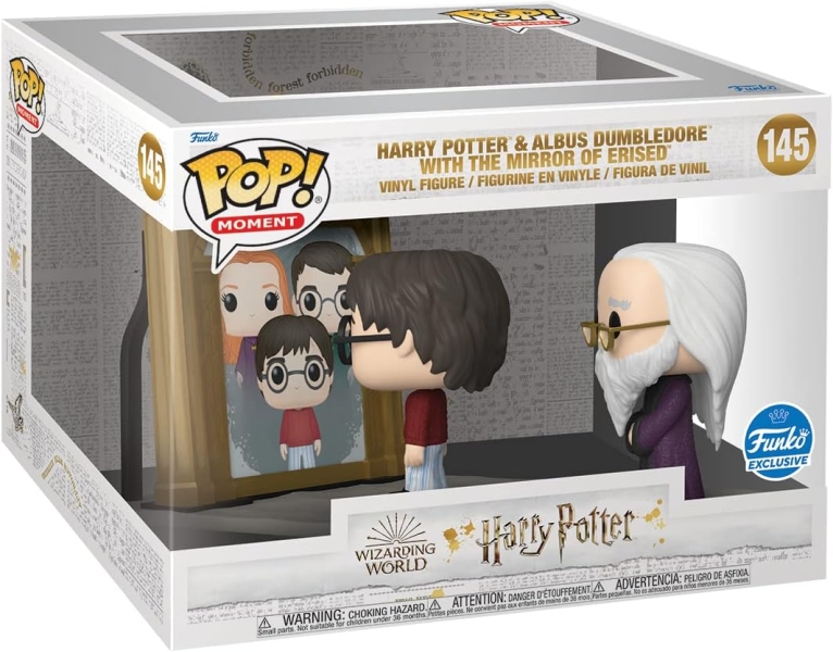 Funko Pop Moment Harry Potter Harry Potter y Albus Dumbledore con el Espejo de Erised - Set de Figuras de Vinilo - Altura 10.5cm, Ancho 20cm aprox.