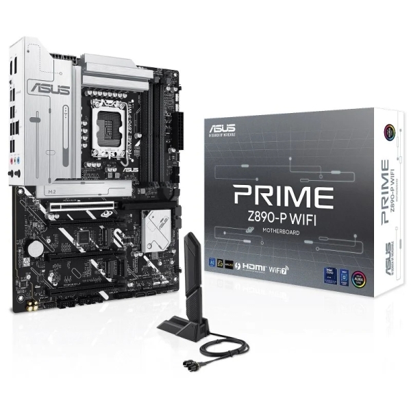 Asus Prime Z890-P WIFI Placa Base LGA 1851 - WiFi, Bluetooth, HDMI, DisplayPort, PCIe 4.0 y 5.0, M2, 4x Sata III, USB 2.0, 3.2,