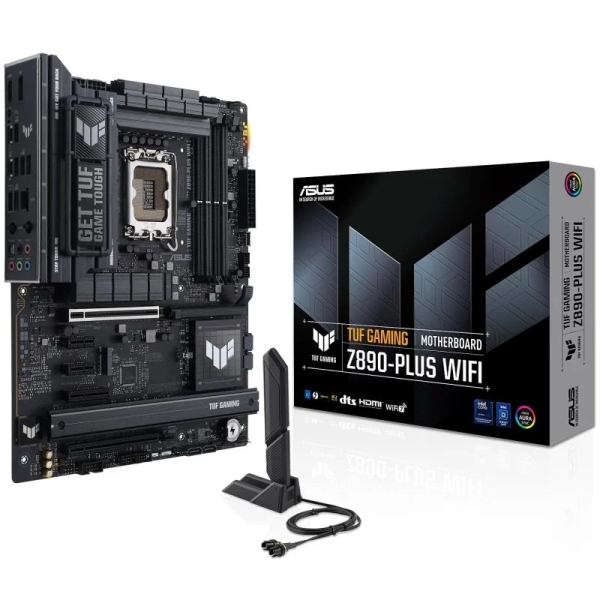 Asus TUF Gaming Z890-PLUS WIFI Placa Base LGA 1851 - WiFi, Bluetooth, HDMI, DisplayPort, 4x DDR5, 4x SATA III, M.2, PCIe 4.0 y 5