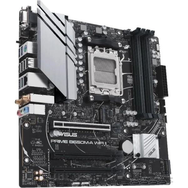 Asus Prime B650M-A WIFI II Placa Base AM5 Wi-Fi 6, M.2 PCIe 5.0, Realtek 2.5Gb Ethernet, Puertos USB 3.2 Gen 2, USB 3.2 Gen 1 Ty