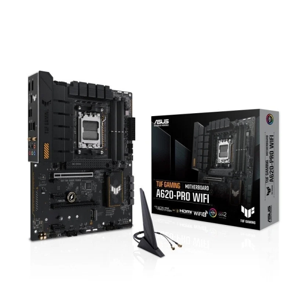 Asus TUF Gaming A620-PRO WIFI Placa Base AM5 Wi-Fi 6, Bluetooth, M.2, SATA III, PCIe, USB-A, USB-C, RJ-45, HDMI - Factor de form