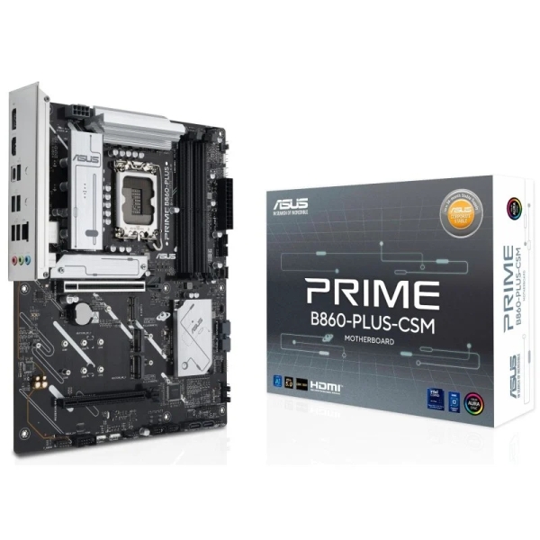 Asus Prime B860-A-PLUS-CSM Placa Base LGA 1851 - 4x DDR5, 3x M2, 4x Sata III, PCIe 4.0, USB 2.0, 3.2, USB-C, RJ-45, HDMI, Displa