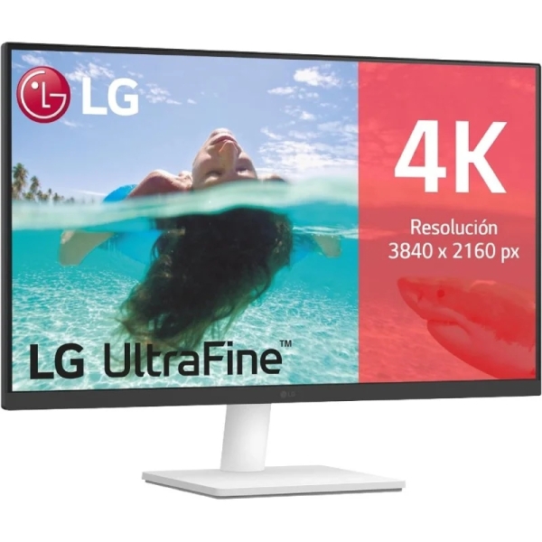 LG UltraFine Monitor LED 27" IPS UltraHD 4K HDR10 - Respuesta 5ms - Angulo de Vision 178º - 16:9 - HDMI, DisplayPort - VESA 100x
