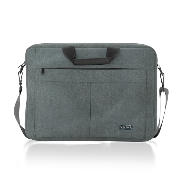 Aisens Maletin Premium para Portatil 15,6" - Acolchado de Espuma - Bolsillo Frontal con Cremallera - Sujecion para Maleta - Corr