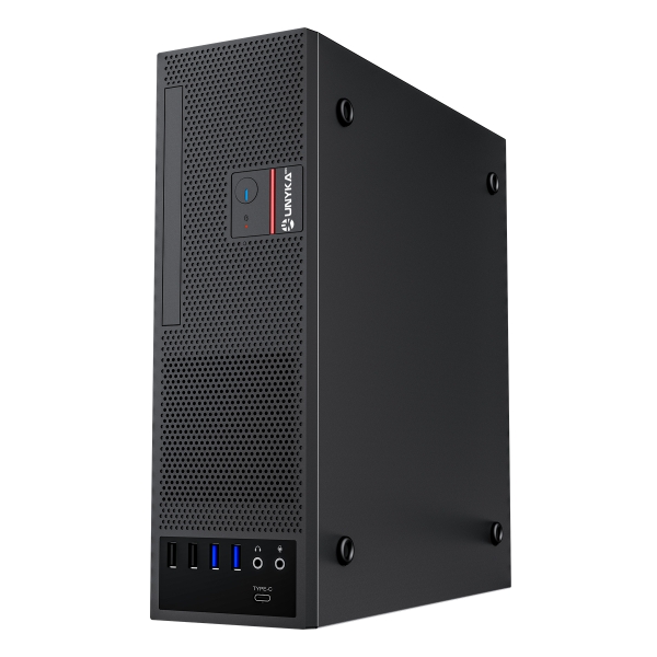 Unykach UK3006 Caja Slim MicroATX con Fuente de Alimentacion 150W - Tamaño Disco Soportado 2.5" - USB-A 2.0/3., USB-C y Audio -
