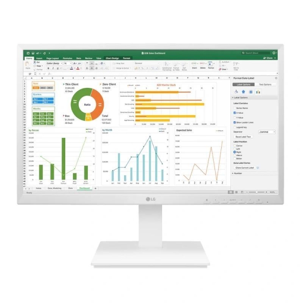 LG Monitor 27" LED IPS FullHD 1080p 60Hz - Respuesta 5ms - Altavoces - Angulo de Vision 178º - 16:9 - USB, VGA, DVI, HDMI, Displ