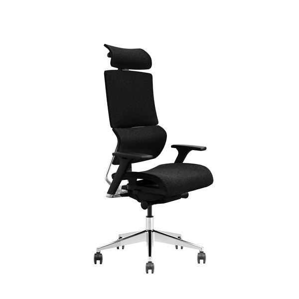 Cromad Senior SE1500 Silla de Oficina - Altura Ajustable con Elevador de Gas de Grado 4 - Reposacabezas y Respaldo Regulables -