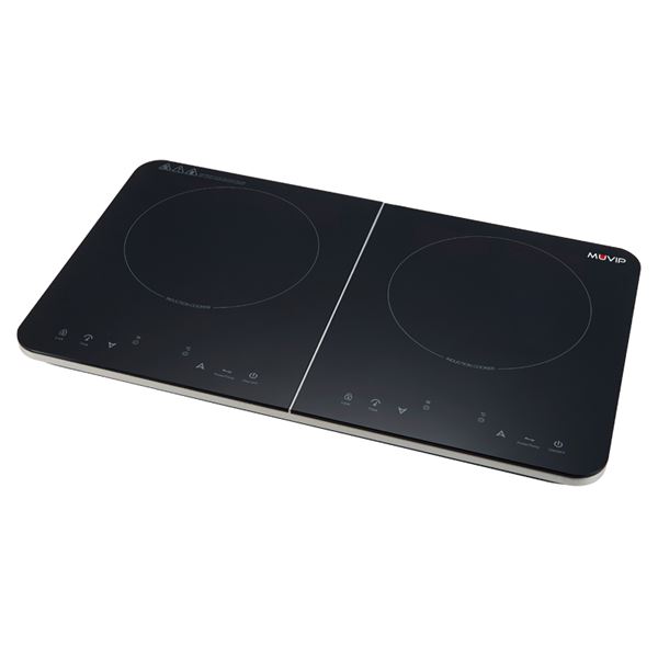 Muvip Cocina de Induccion Doble 3500W - 10 Niveles de Potencia - Temporizador - Control contra el Sobrecalentamiento - Bloqueo I