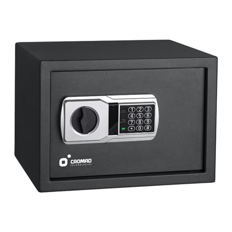 Cromad Caja Fuerte Electronica - Alto Nivel de Seguridad - De 3 a 8 Digitos - Bisagras Ocultas - Incluye Llave de Emergencia - 2