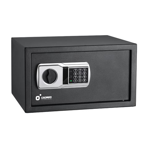 Cromad Caja Fuerte Electronica - Alto Nivel de Seguridad - De 3 a 8 Digitos - Bisagras Ocultas - Incluye Llave de Emergencia - 2