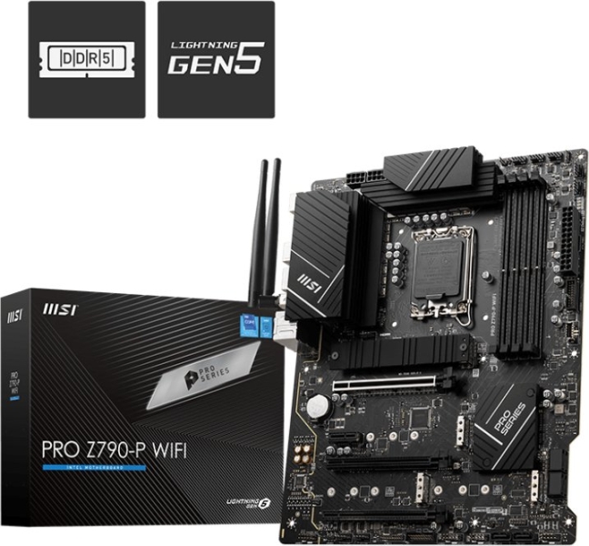 MSI Placa Base PRO Z790-P WIFI Intel 1700 4xDDR5-SDRAM - HDMI, DP, M.2, USB3.2, USB-C, ATX